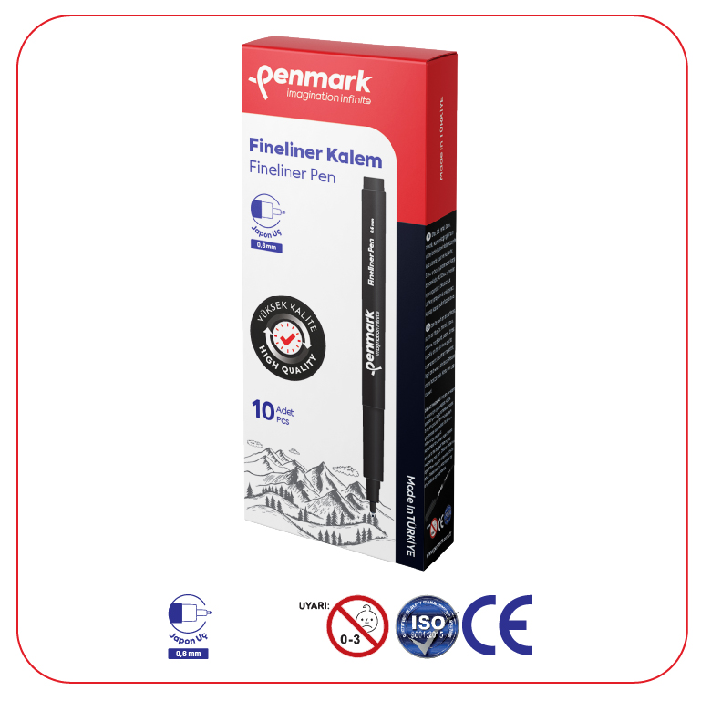 Fineliner Kalem 10lu Kutu Siyah