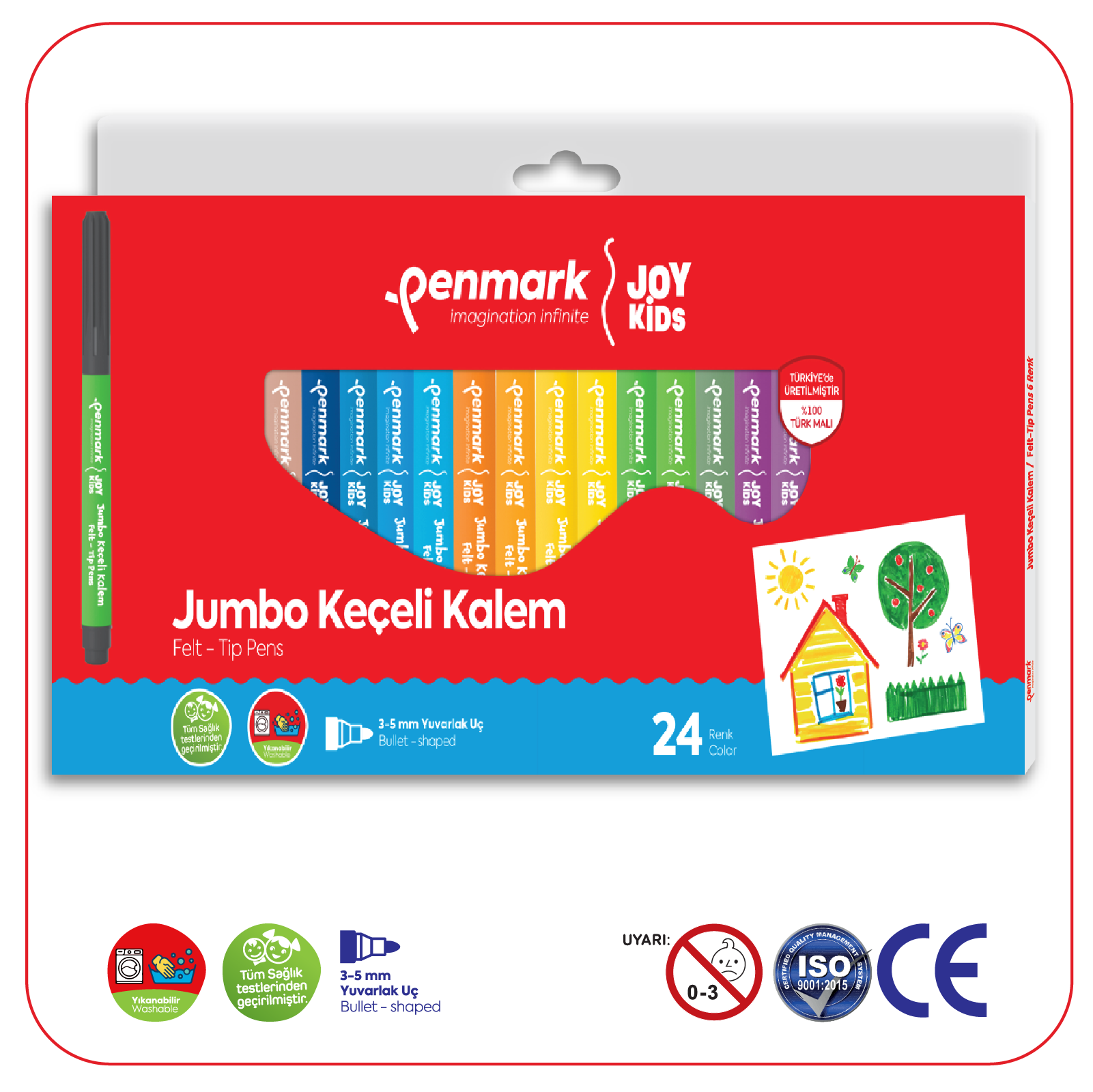 24lü Jumbo Keçeli Kalem