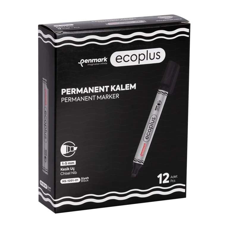 Permanent Kalem HS-1201 Kesik Uç-12'li Kutu-Penmark